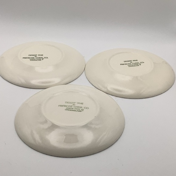 Six Vintage Primrose China Co. Desert Pine 7” Plates - Picture 11 of 12